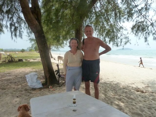 Erika und Wolfgang in Sihanoukville (Kambodscha).